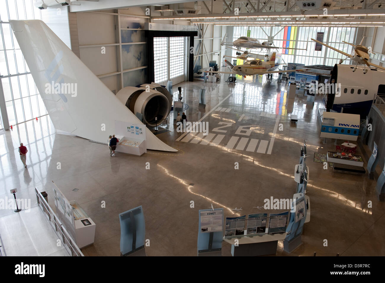 Seattle, USA, Internal view of the Museum of Flight in Seattle Stock Photo