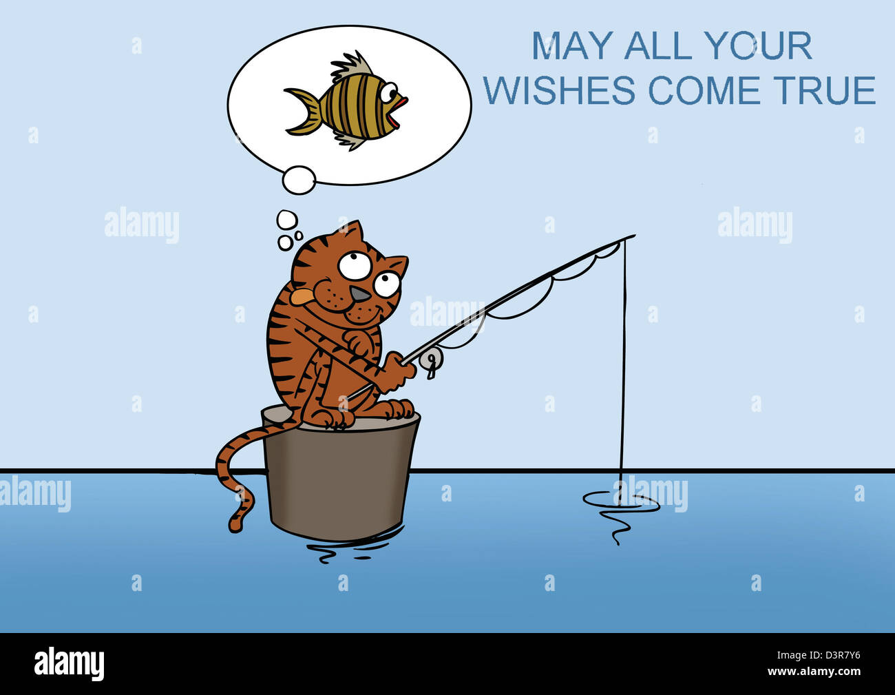 a cat fishing Stock Photo - Alamy
