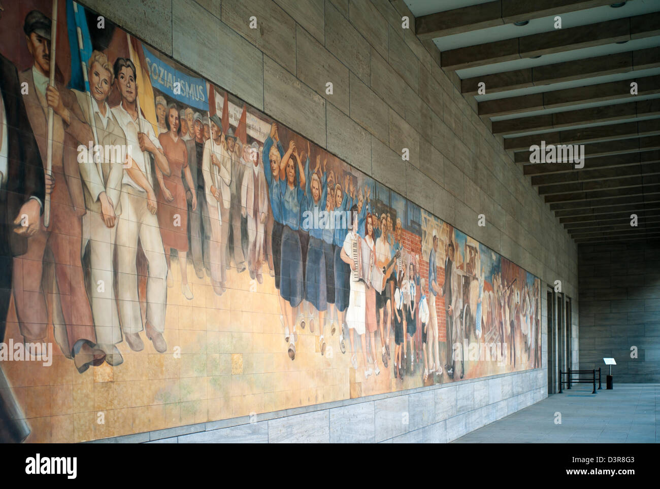 Berlin, Germany, the mural - building the Republic of Max Lingner Stock ...