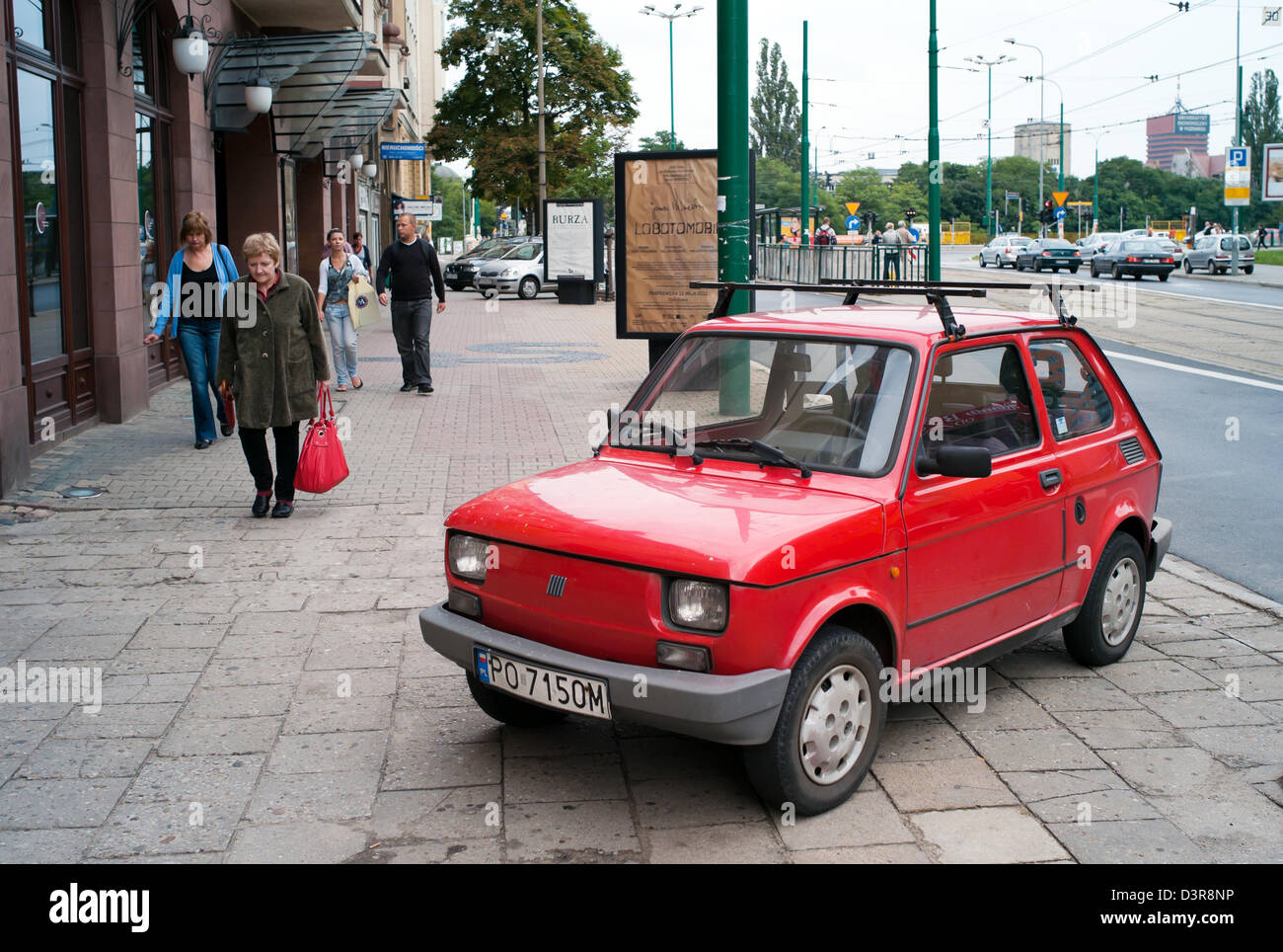 Poznan, Poland, a Polski Fiat parked on the Sidewalk Stock Photo - Alamy
