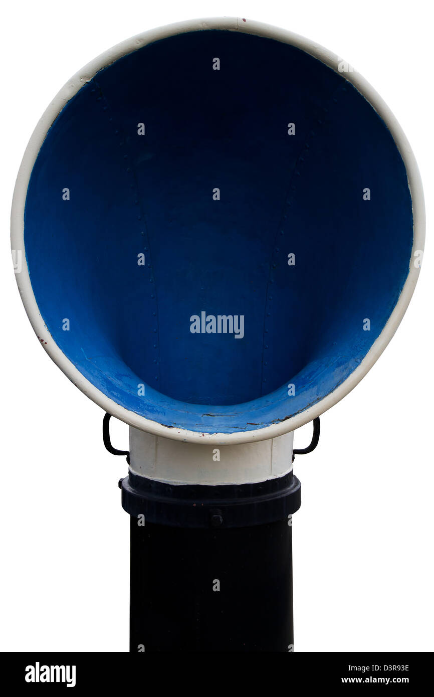 Isolated old boat horn Stock Photo Alamy