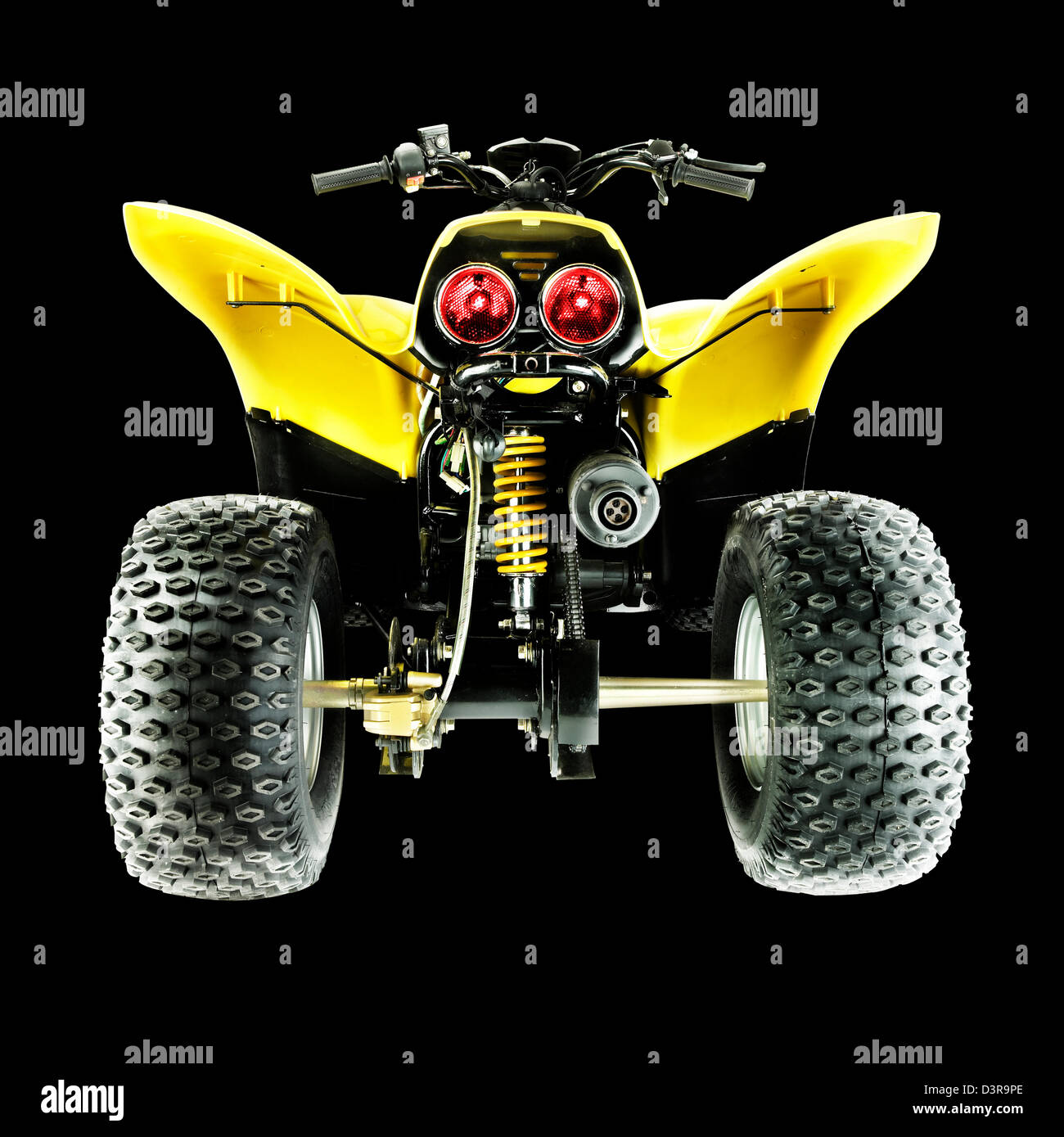 rear of an all terrain motorcycle vehicle Stock Photo