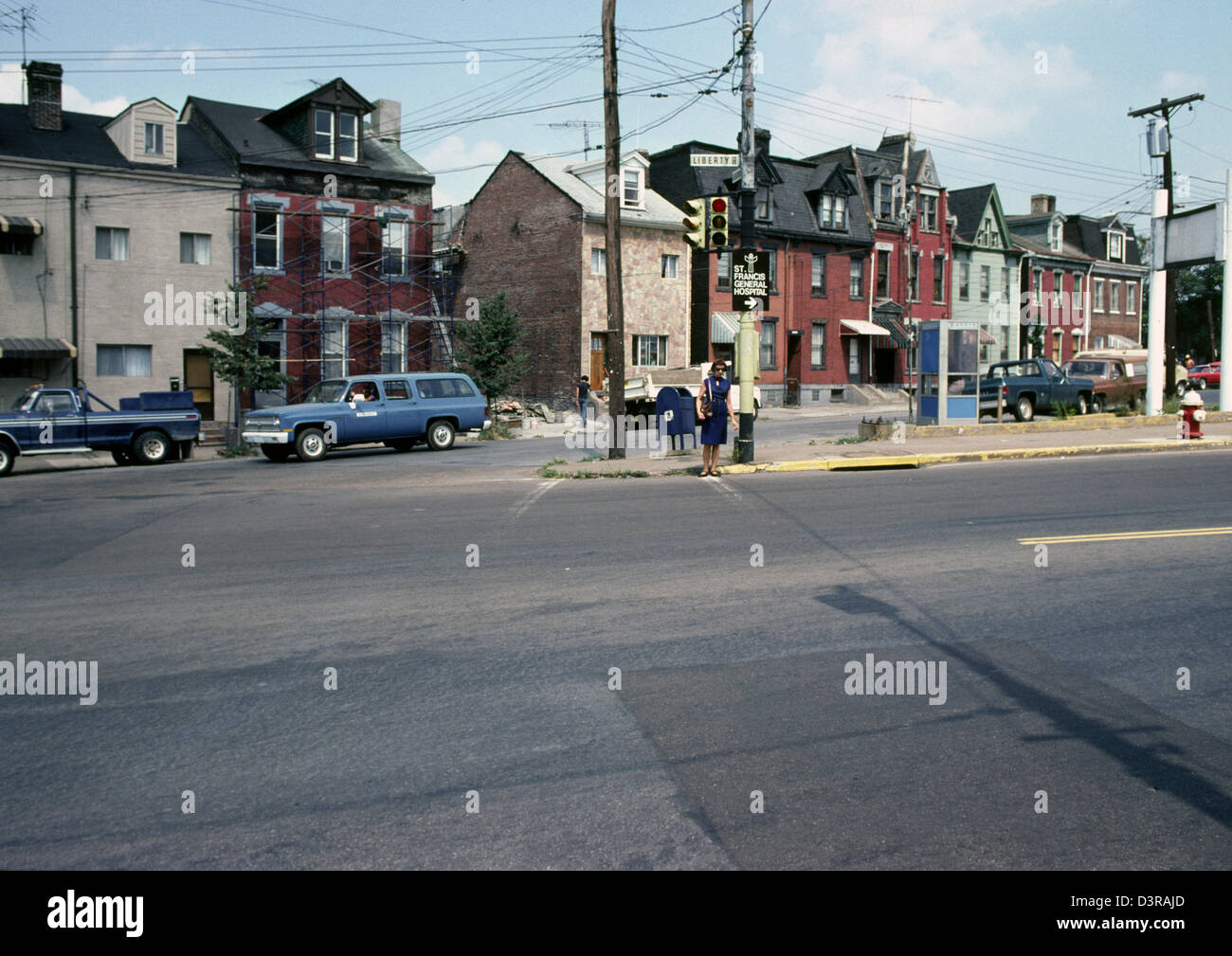 Pittsburgh suburb area from 1980s. Pittsburgh Pennsilvanya area