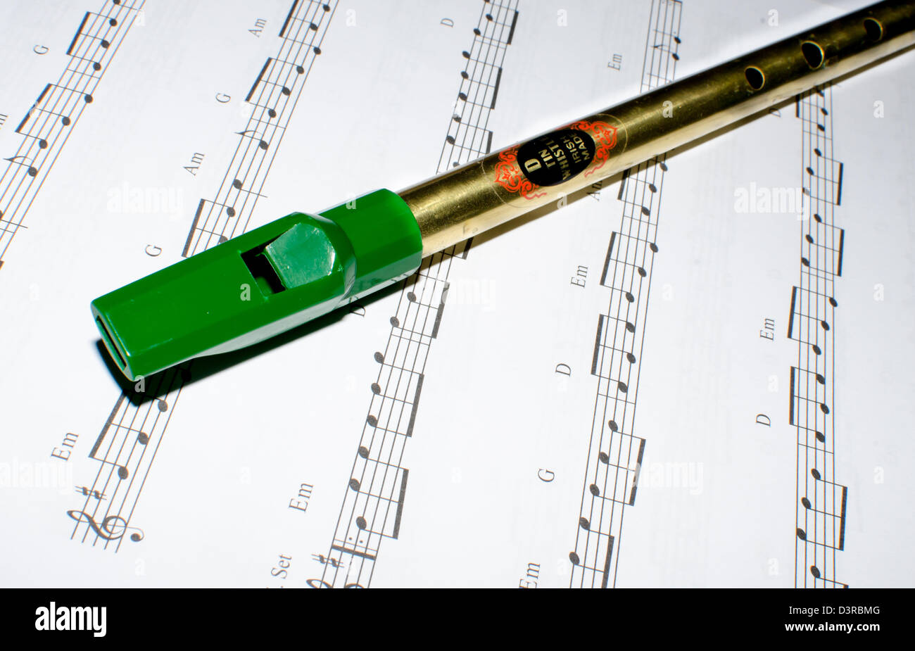 Ellis Music Company - Flageolet Tin Whistle - Key of C (Nickel)