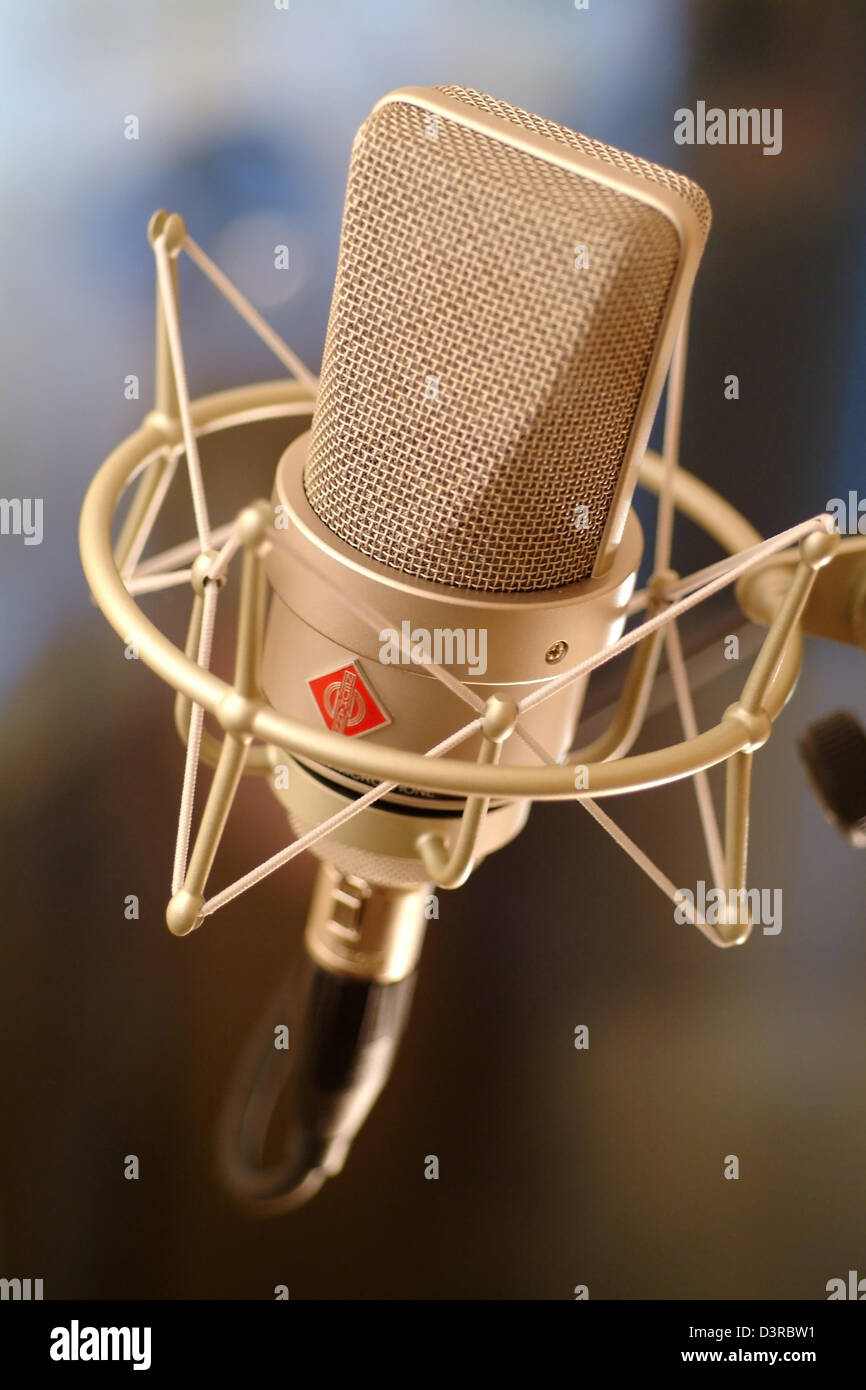 Berlin, Germany, a Neumann microphone in a recording studio Stock Photo