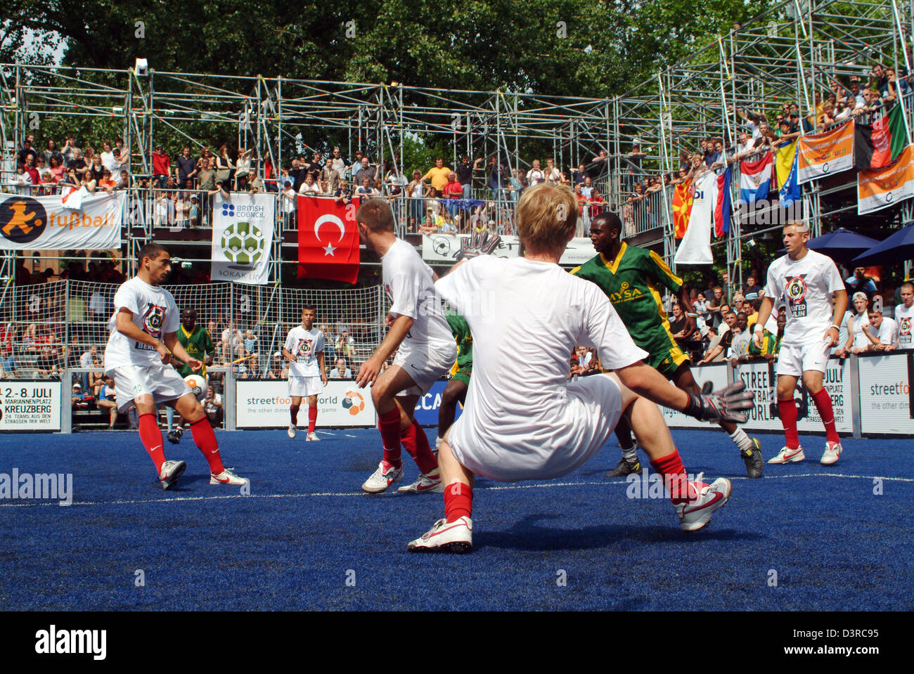 Berlin, Germany, Street Football World Cup in Mariannenplatz Stock Photo