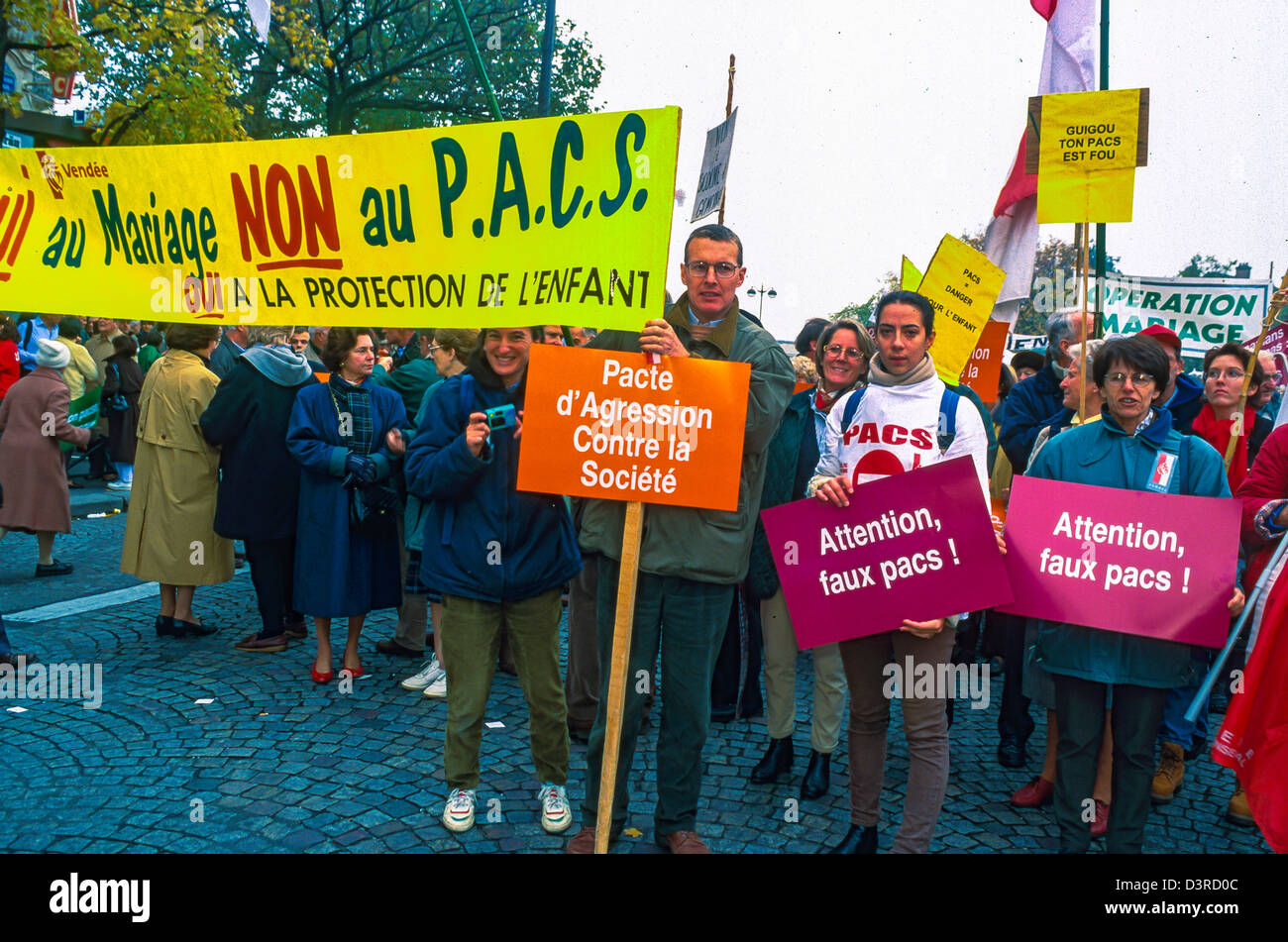Paris Conservative Rally Paris, France. Public Demonstration, French Conservative Groups ...