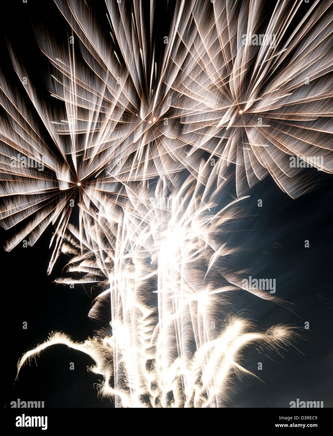 Fireworks, flare, explosions Stock Photo