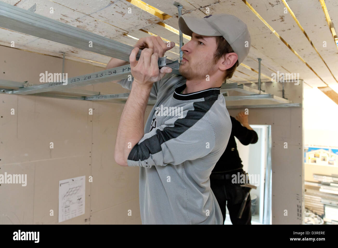 Berlin, Germany, trained as a drywall installer Stock Photo Alamy