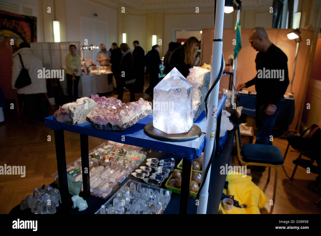 Berlin, Germany, gems and crystals at a stand of esoteric fair Stock Photo  - Alamy