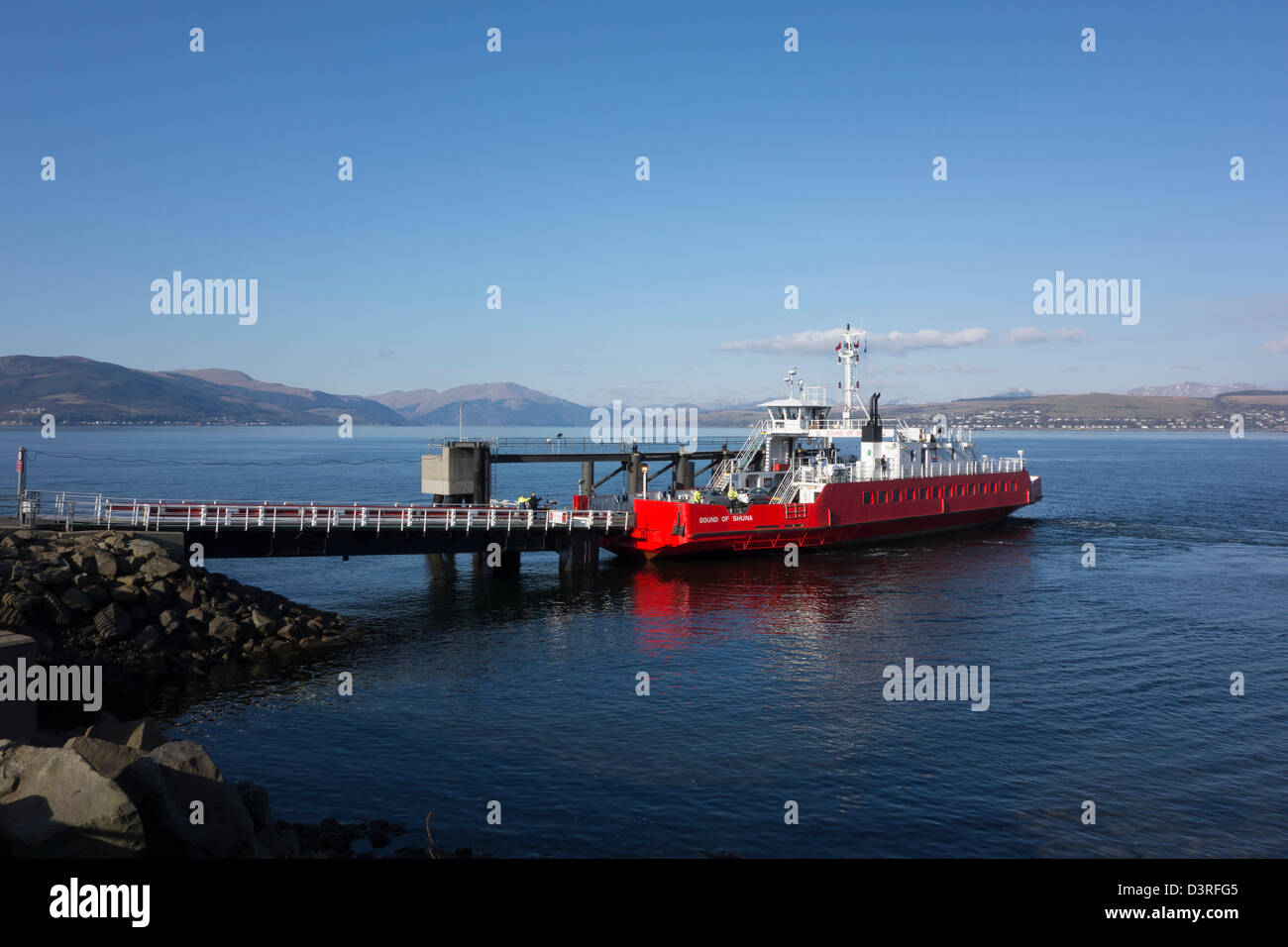 Western Ferries Sound of Shuna at McInroy's Point, Gourock Stock Photo