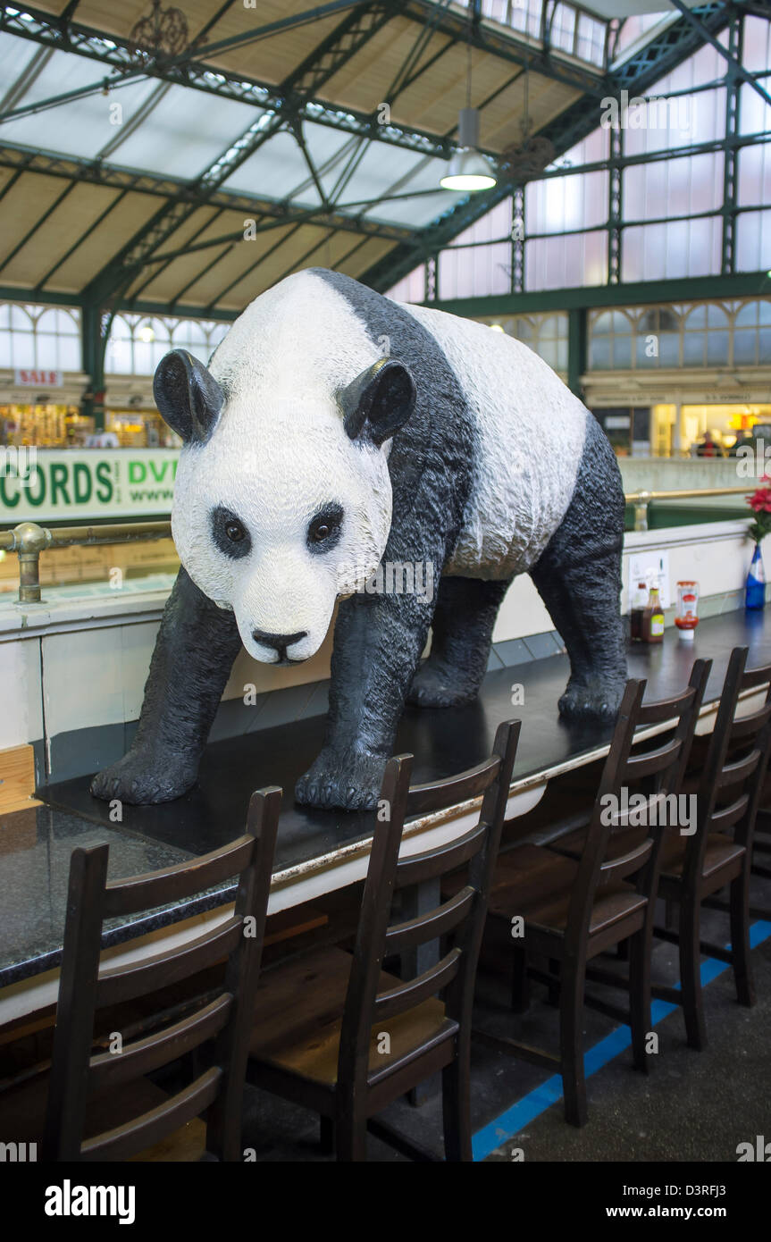 Panda Display in Cardiff Market Stock Photo - Alamy