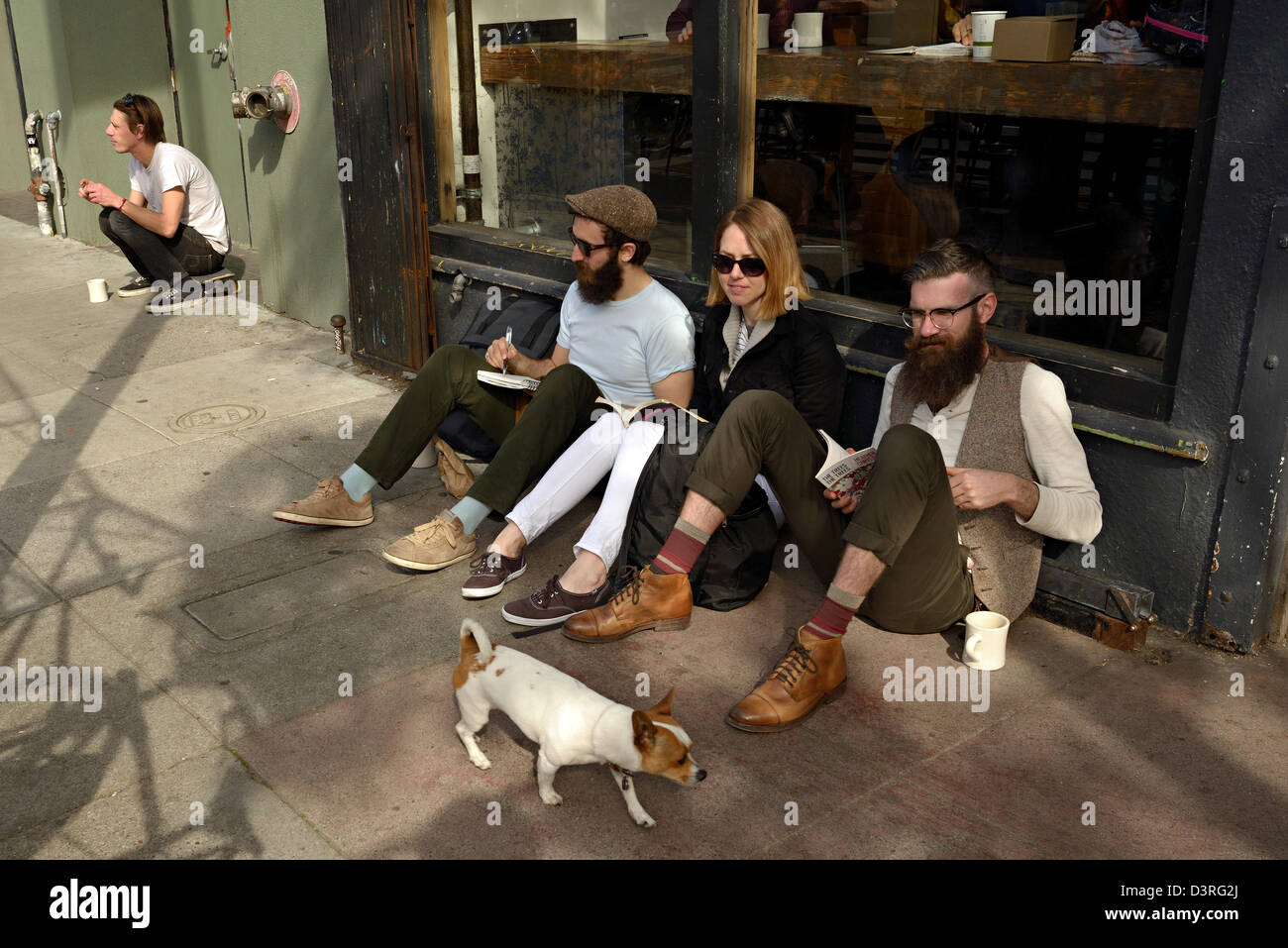 san francisco mission district hipsters Stock Photo