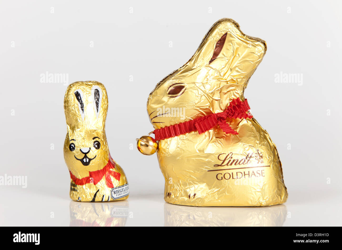 Berlin, Germany, the company Riegelein golden Easter Confectionery and Lindt and Spruengli Stock Photo