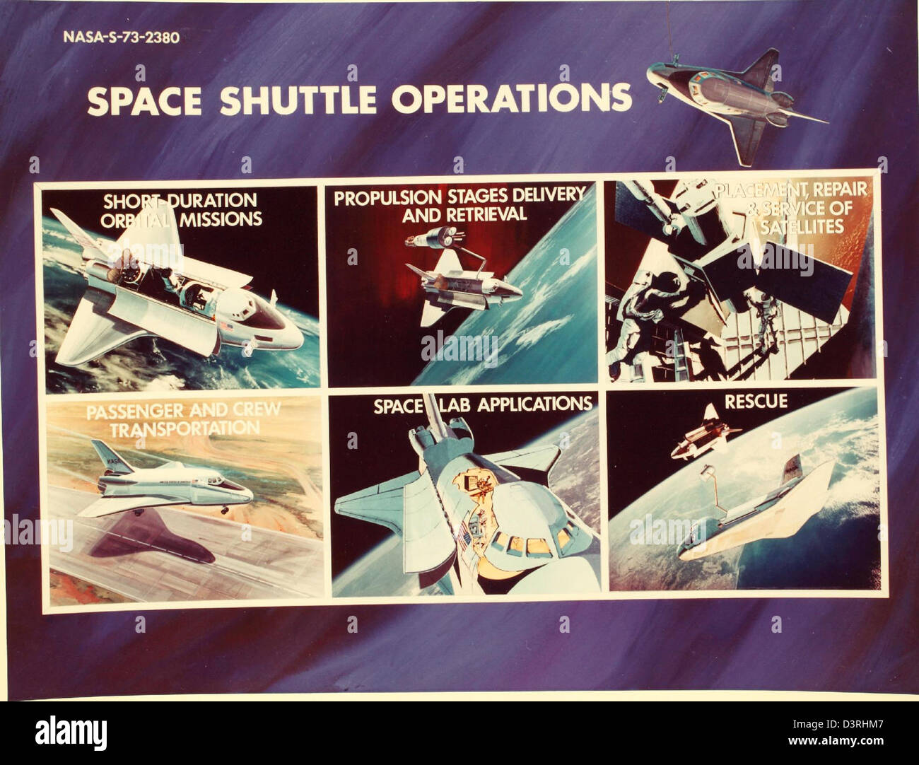 A glossy photo commemorating the Space Shuttle Program, which ran from ...