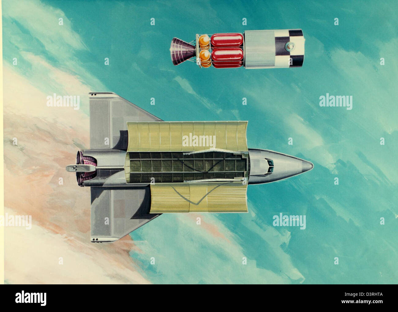 This glossy photo highlights the Space Shuttle Program, which operated ...