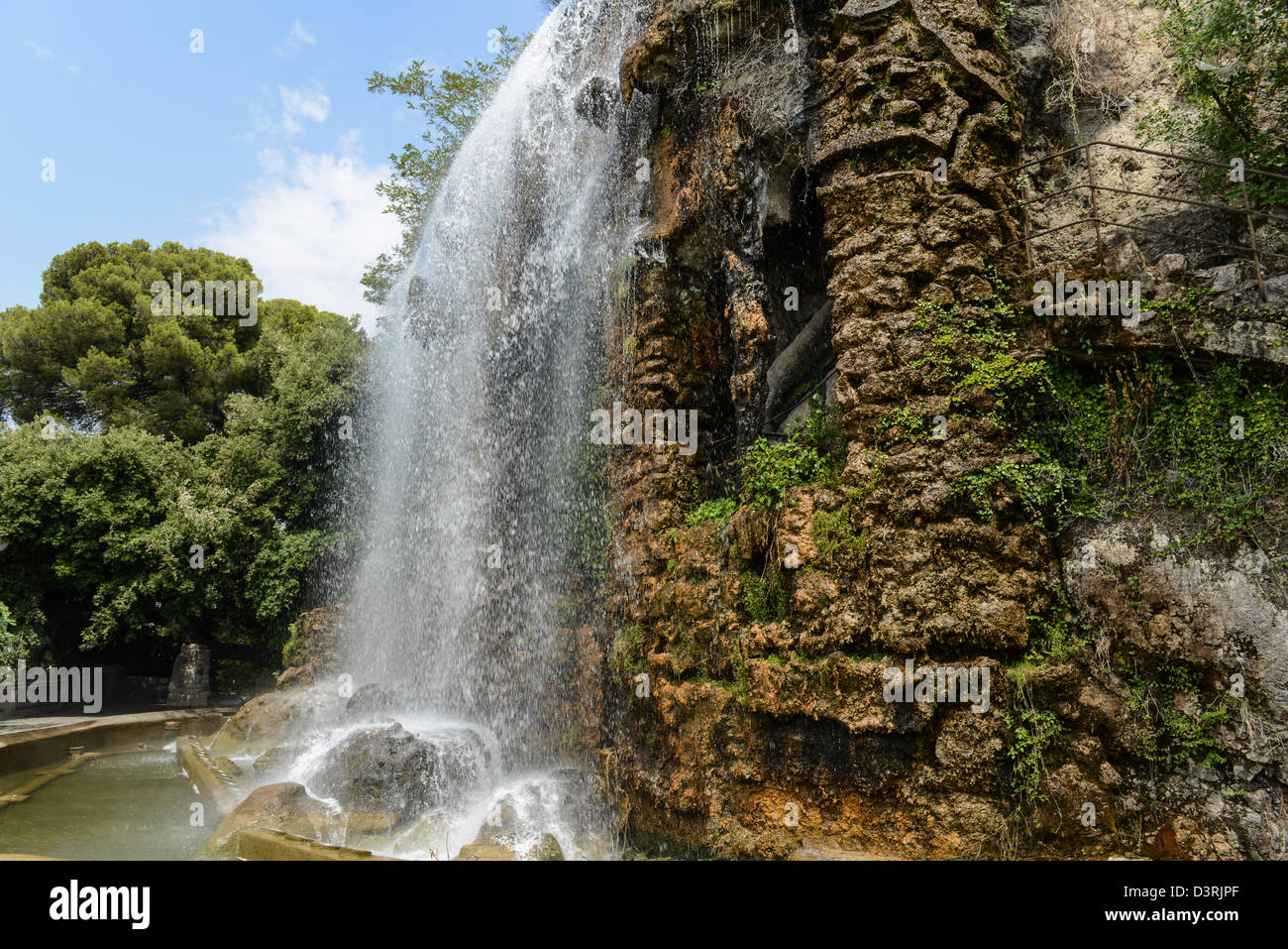 Castle Hill Waterfall in Nice France Stock Photo Alamy