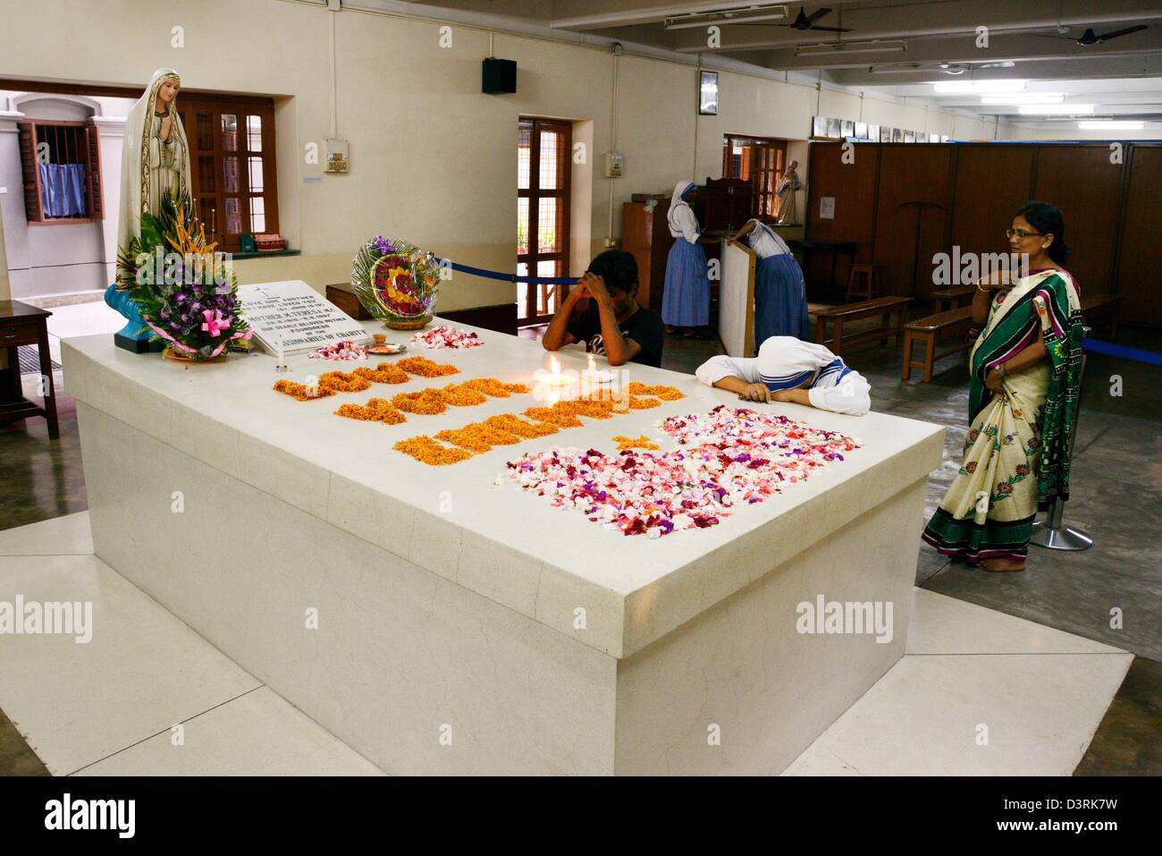Mother House, Mother Teresa's house,memorial,pilgrims,sisters,followers,love your enemies in petals,Kolkata,India,36MPX,HI-RES Stock Photo