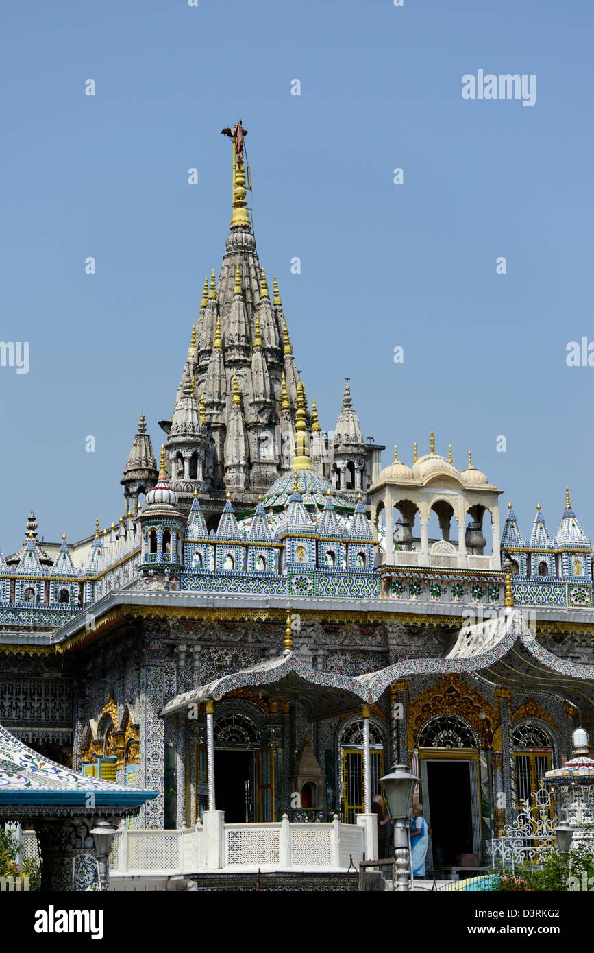 Jain temple (Parasnath or Badri Das)1867,covered in detail,decoration,mirrors elaborate and striking, Kolkata,India,36MPX,HI-RES Stock Photo