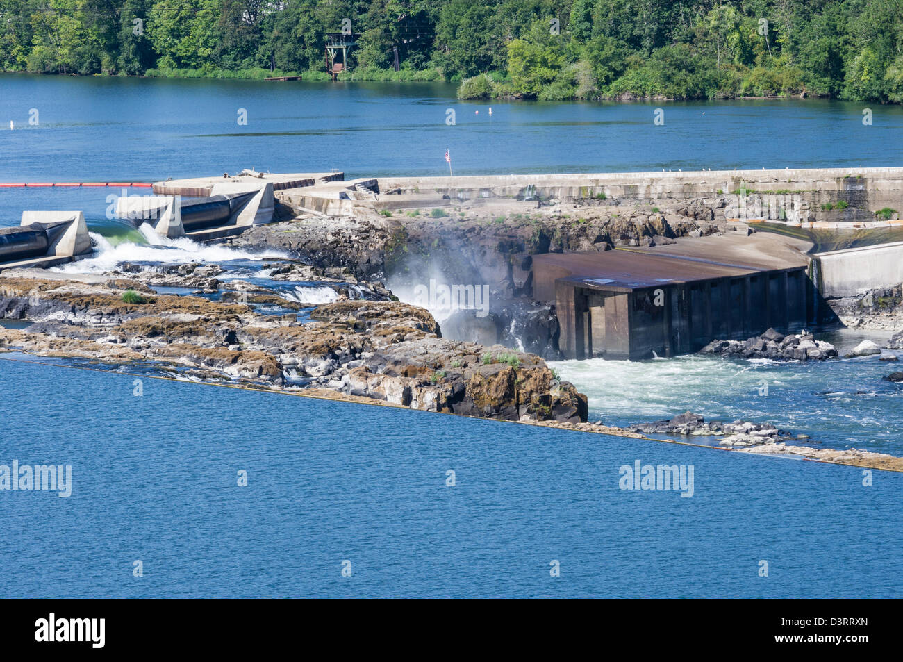Williamette Falls located near Oregon City are the second largest falls