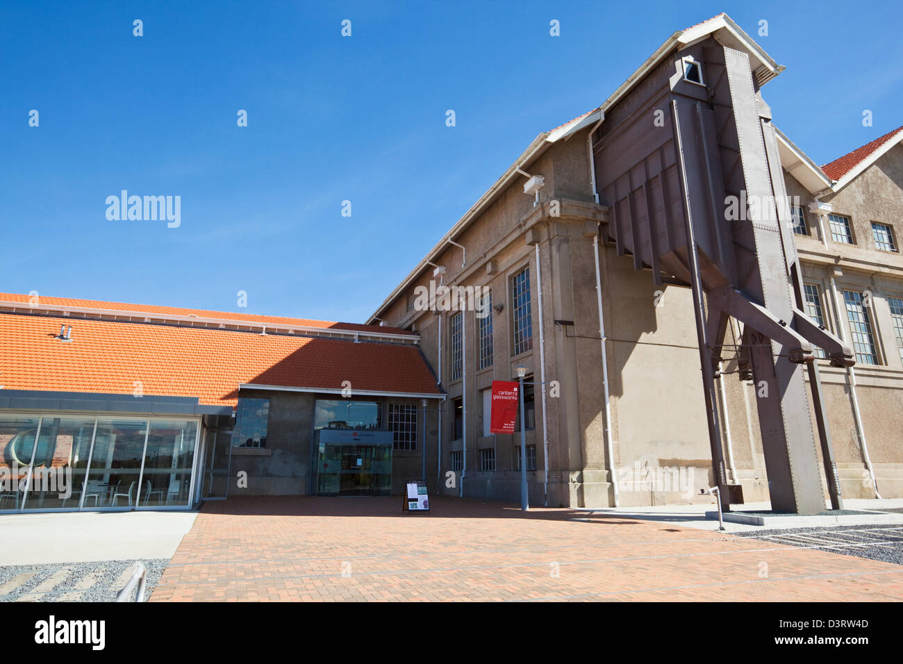 The Canberra Glassworks, housed in the old Canberra Powerhouse building. Canberra, Australian Capital Territory (ACT), Australia Stock Photo
