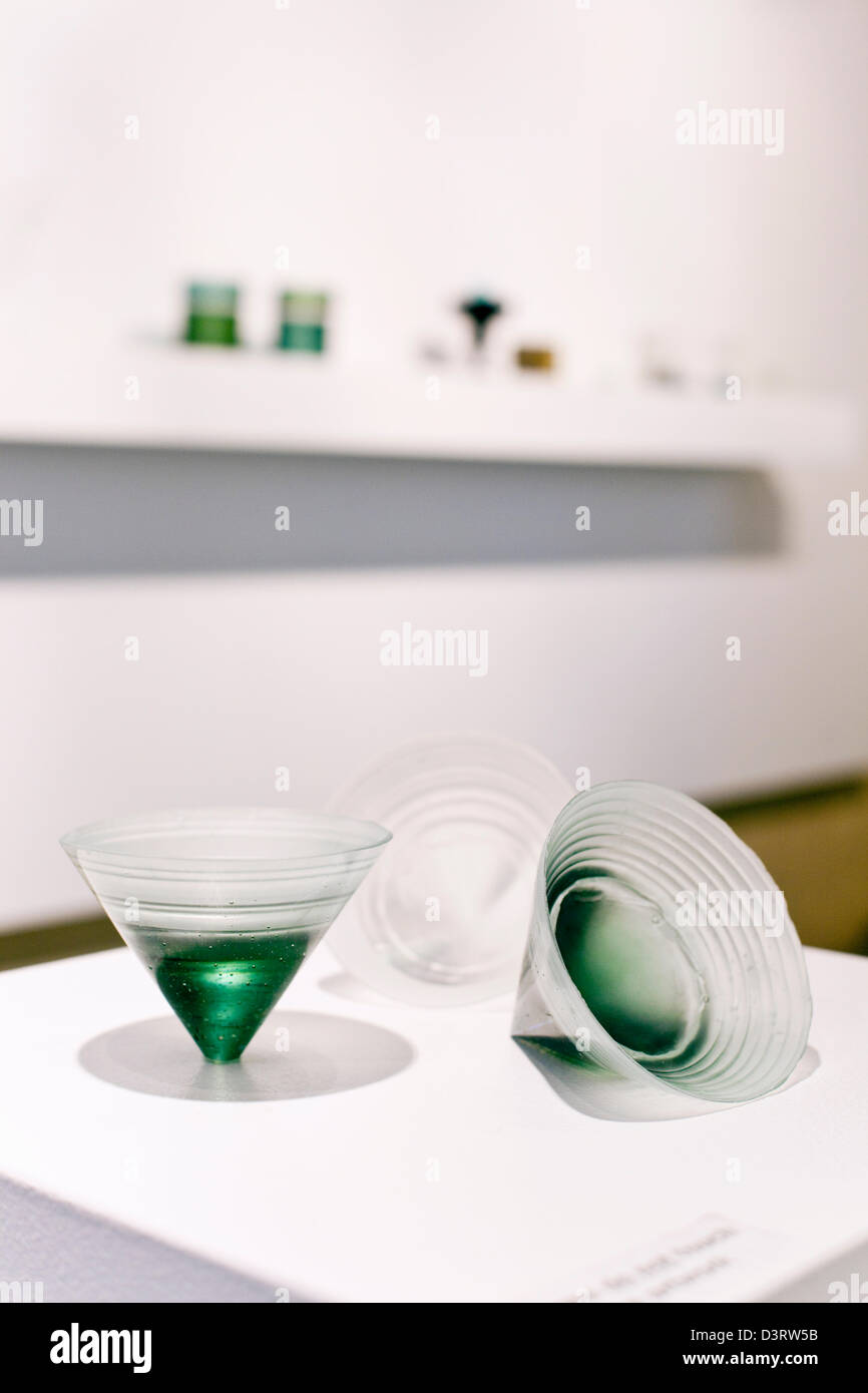 Contemporary glassware on display at the Canberra Glassworks. Canberra