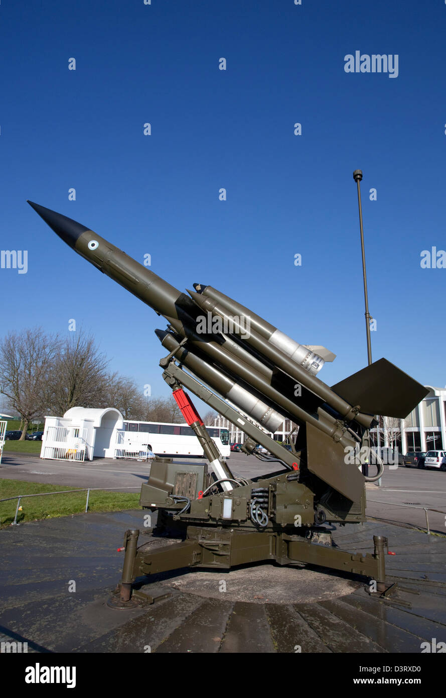 Bloodhound missile system on display at the Royal Air Force London Museum, Colindale, London, England, UK Stock Photo
