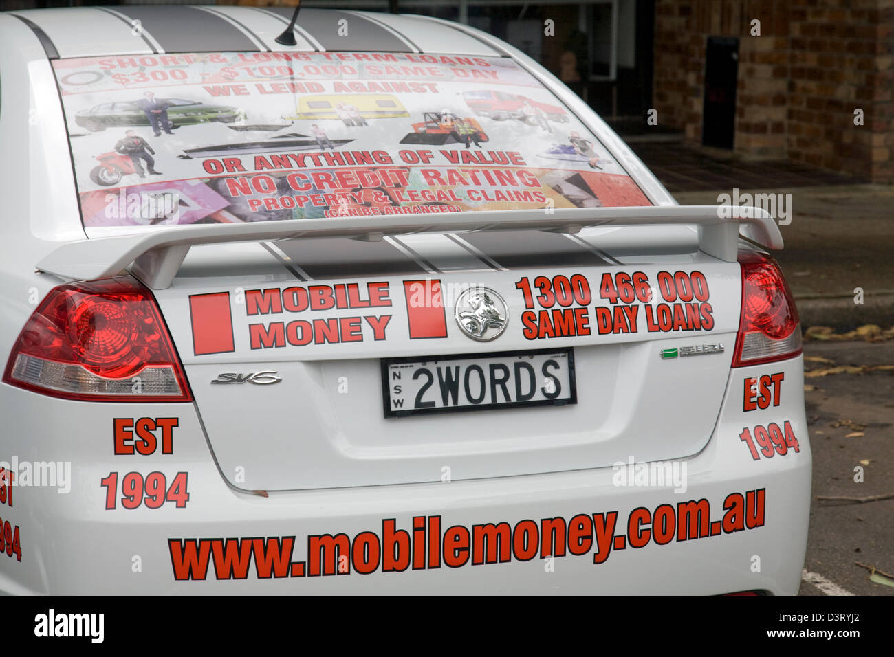 holden car advertising financial products ,sydney Stock Photo
