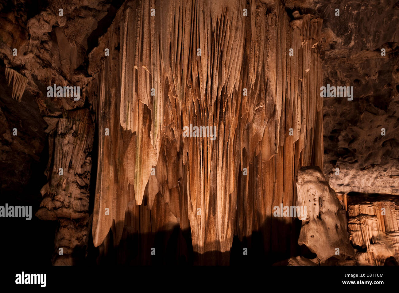 Stalactites in the Cango Caves, Oudtshoorn, South Africa Stock Photo