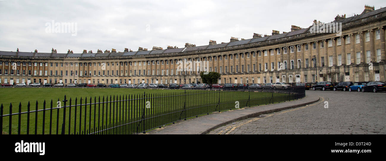 Royal crescent in Bath famous street Stock Photo
