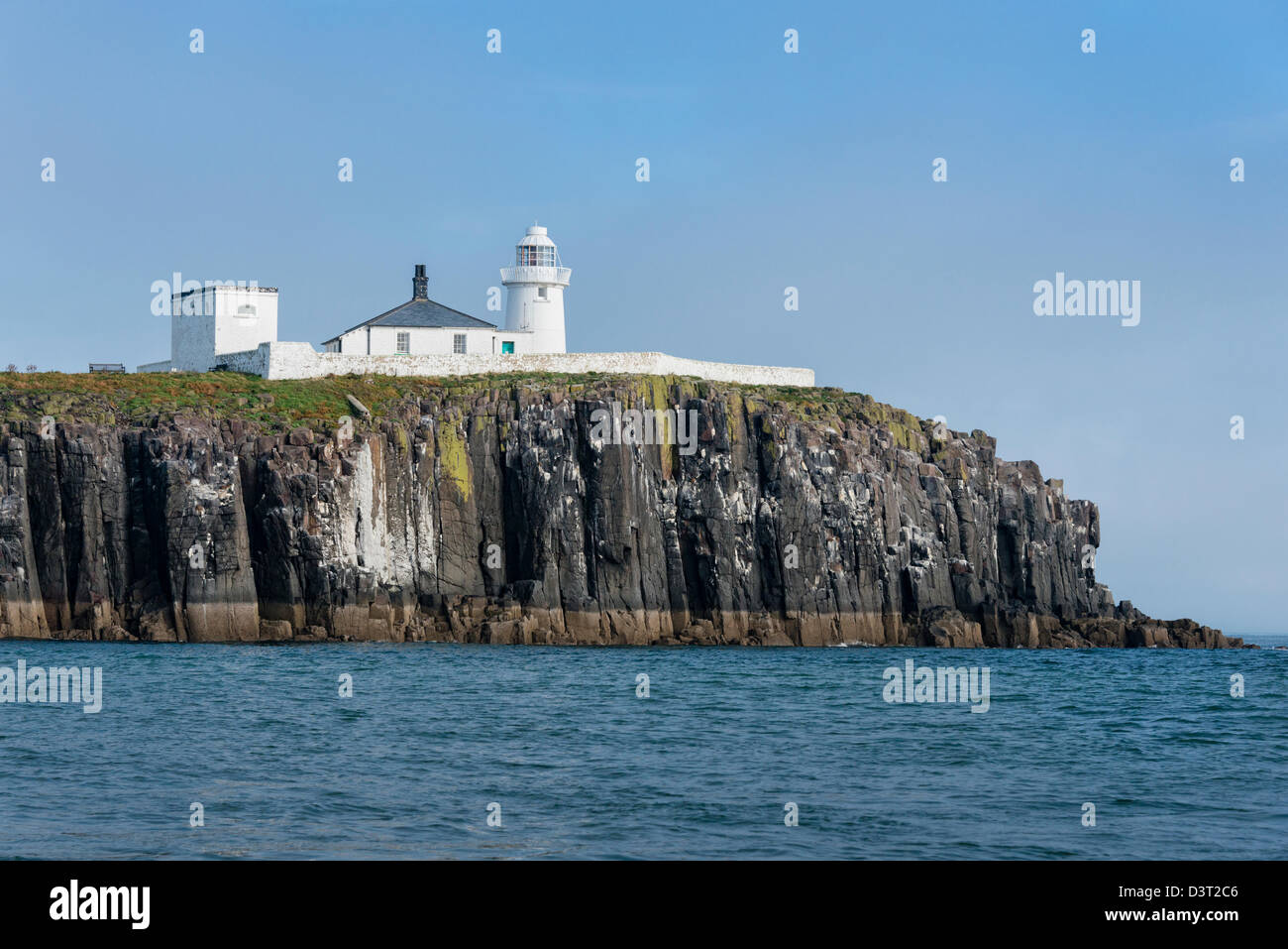 The Lighthouse on Inner Farne Stock Photo