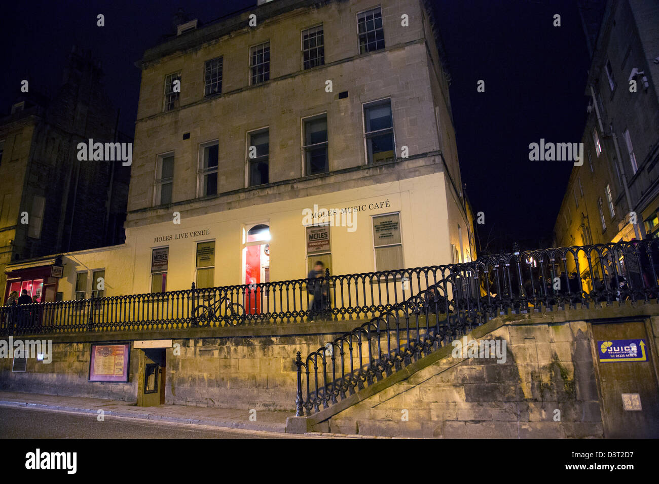 Bath, Avon, Moles music cafe Street Stock Photo Alamy