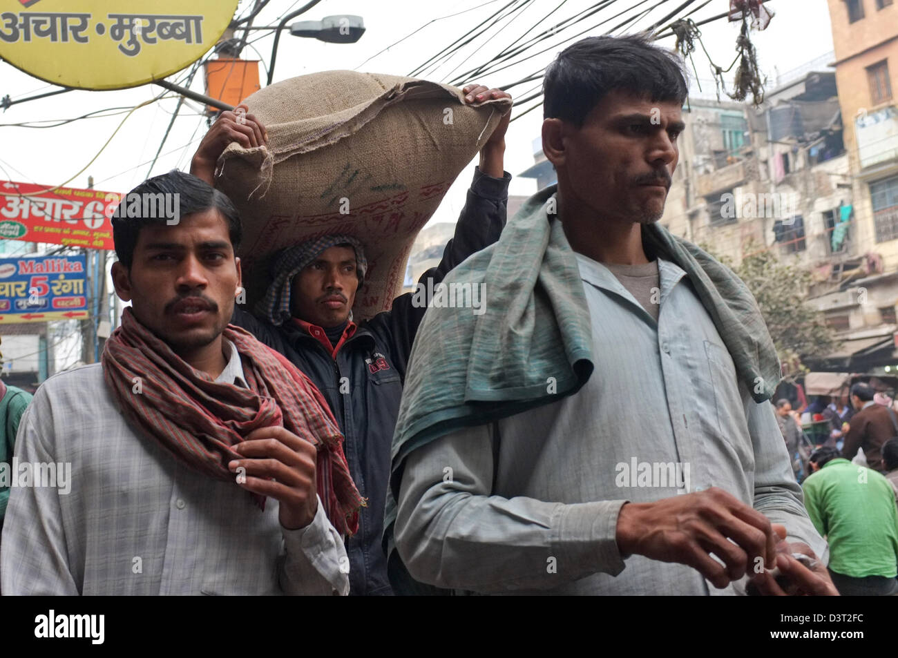 Street life, Old Delhi Market Stock Photo - Alamy