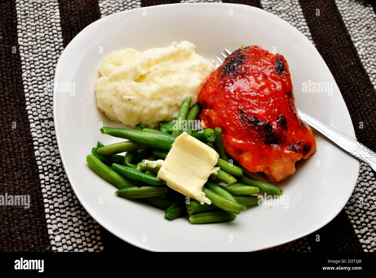 Healthy Chicken Dinner with Fresh Side Dishes Stock Photo - Alamy