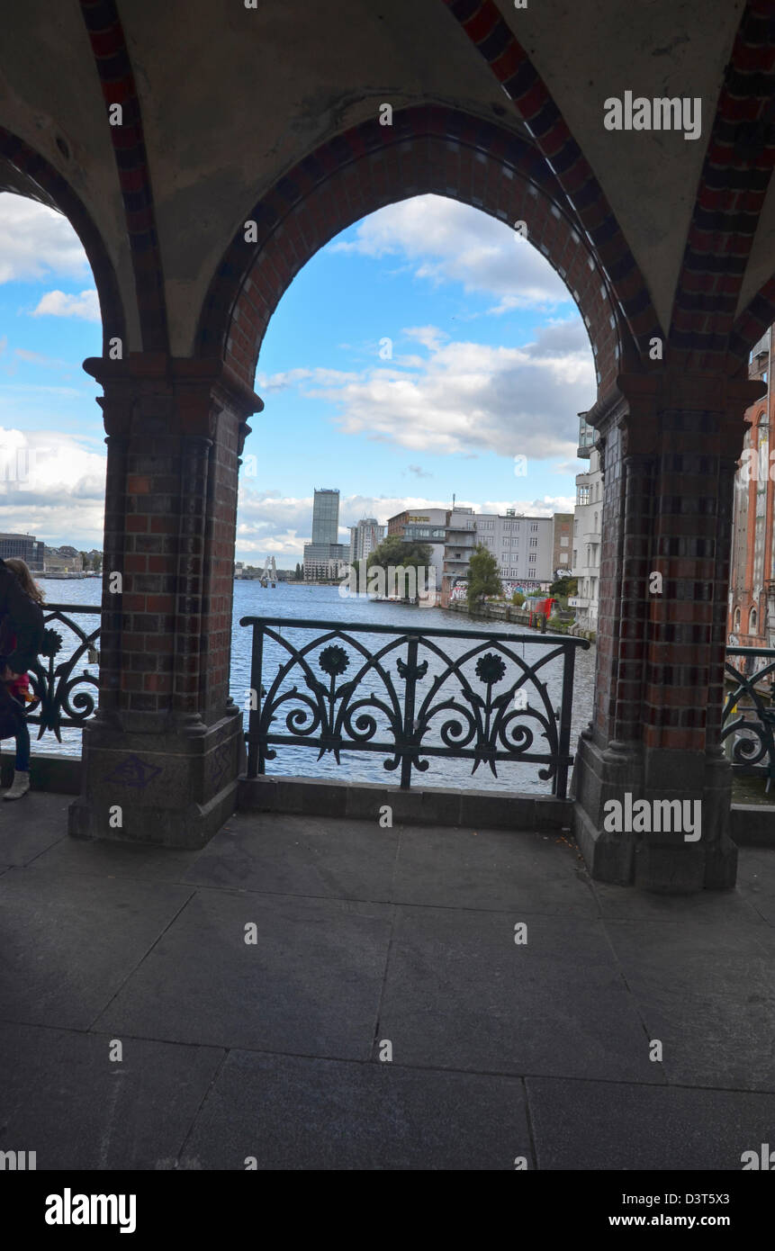 Germany, Berlin, Oberbaum Bridge Stock Photo