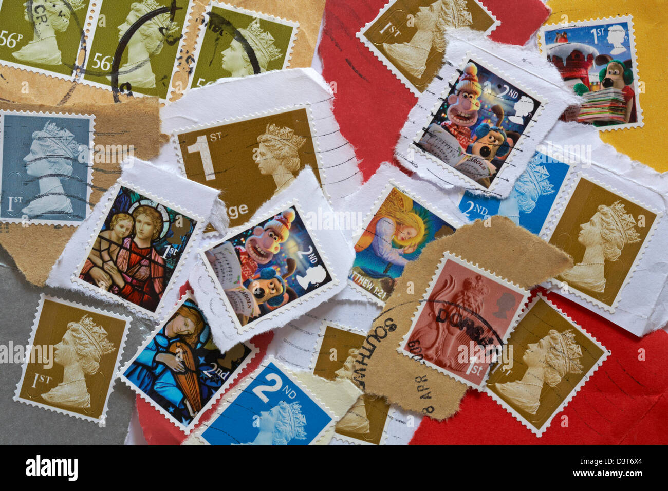 Used Postage Stamps High Resolution Stock Photography and Images Alamy