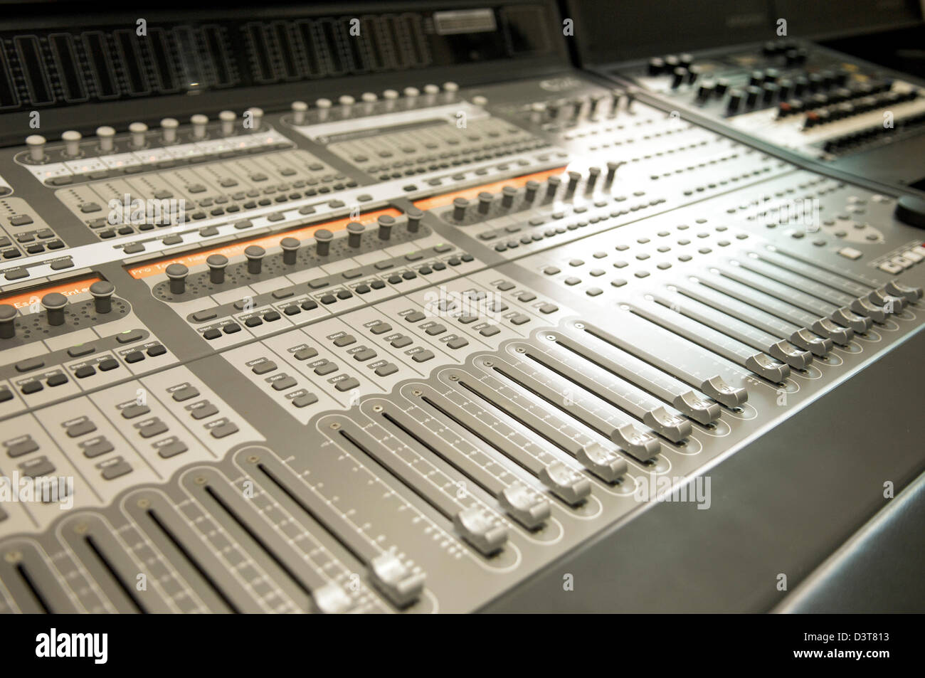 Sound mixing desk in modern recording studio Stock Photo Alamy