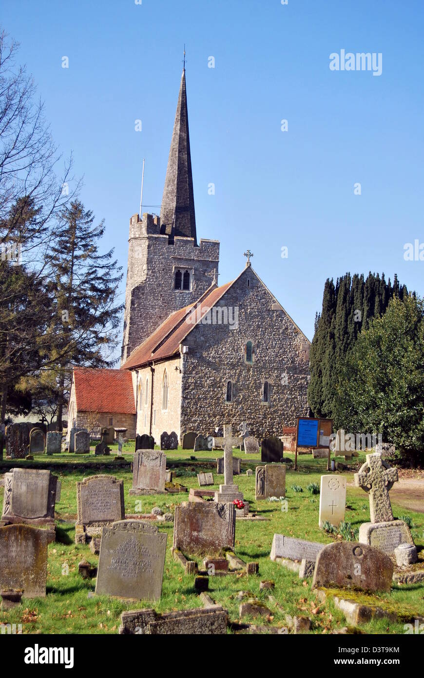 A photograph of an old church in Barming, Kent just outside Maidstone ...
