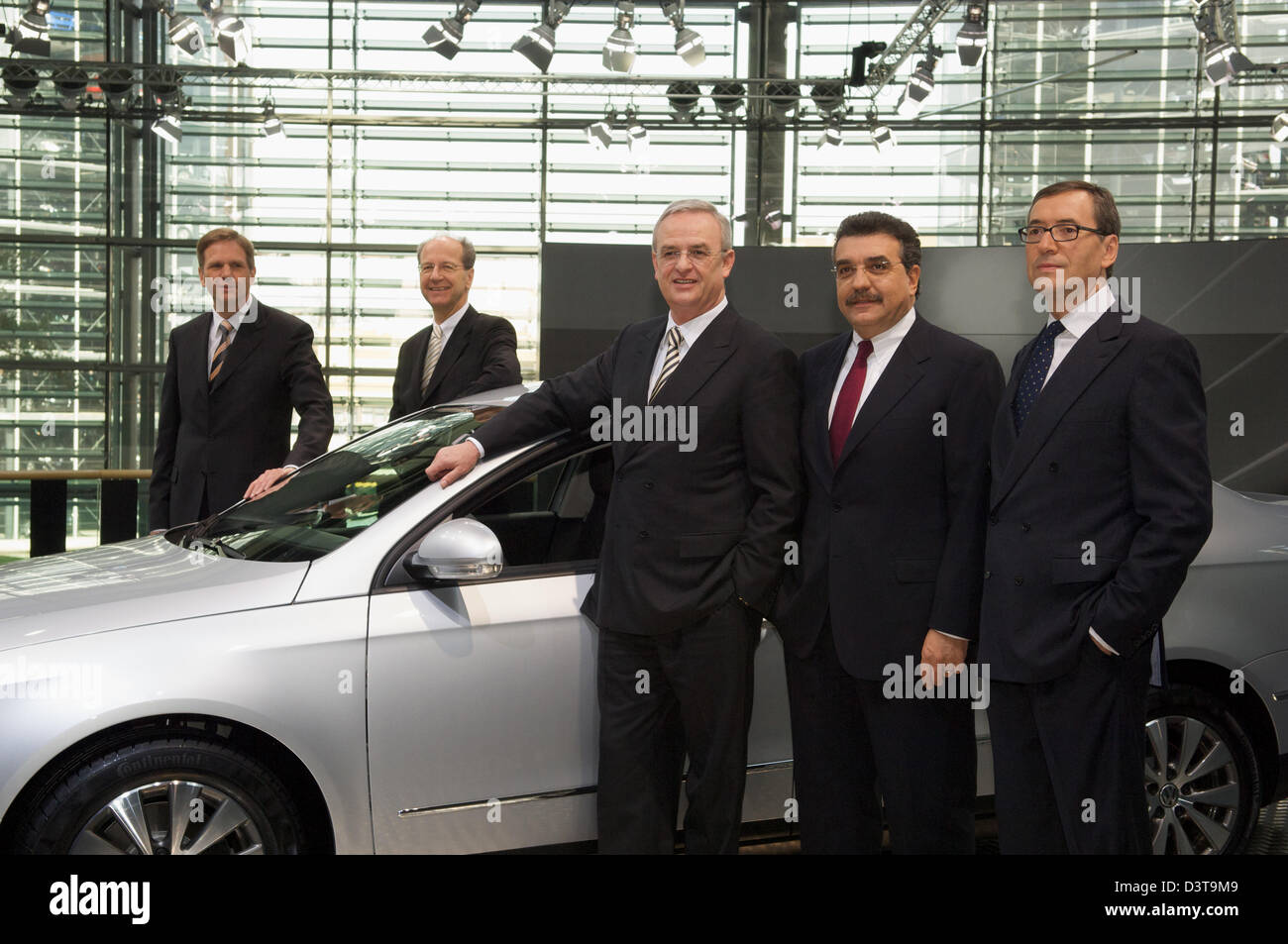 Wolfsburg, Germany, the Board of Volkswagen AG posing for the press Stock Photo