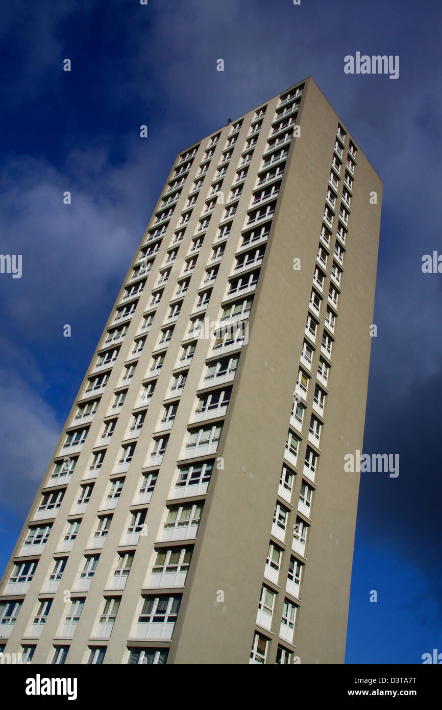 Typical high rise tower block Glasgow Stock Photo