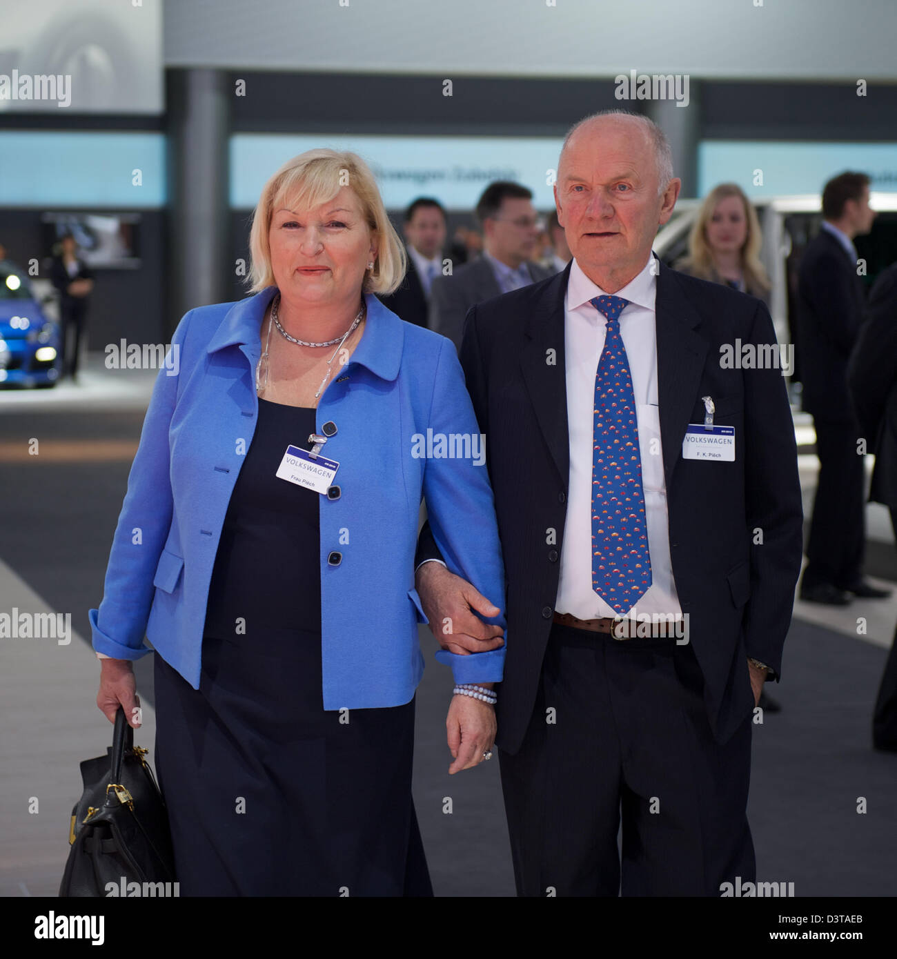Hamburg, Germany, Ferdinand Piech, chairman of Volkswagen AG, with his wife Stock Photo