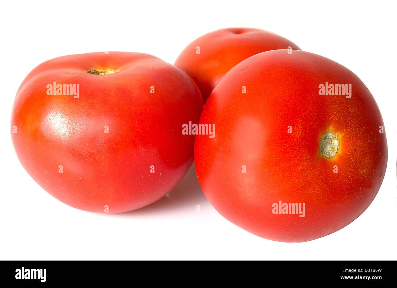 Red tomatoes isolated on a white background Stock Photo