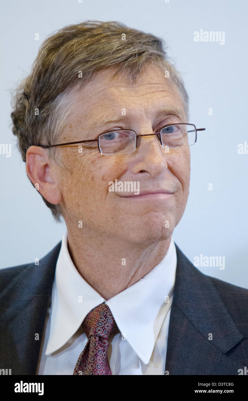 Berlin, Germany, Bill Gates, founder of Microsoft Corporation Stock
