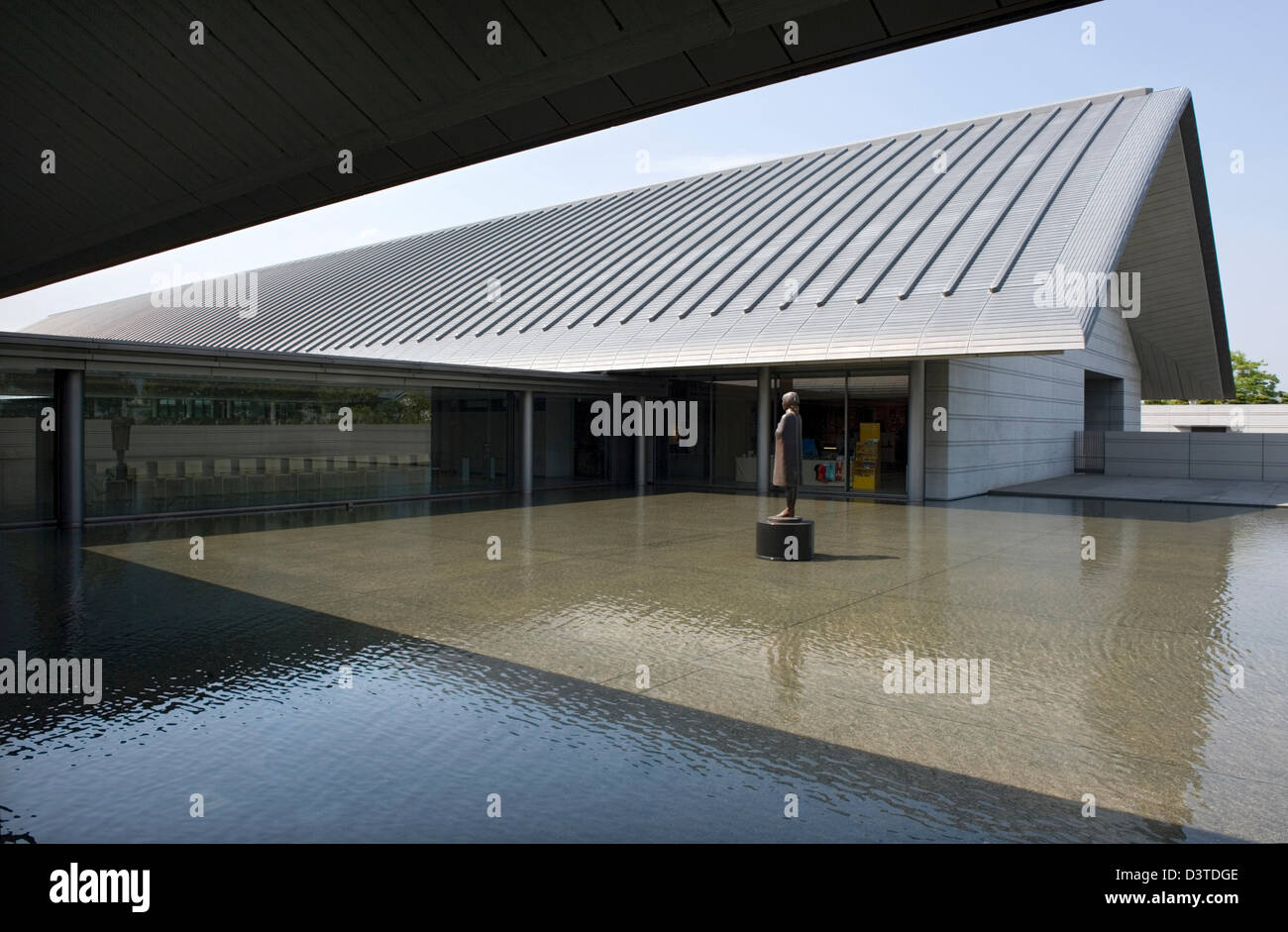 Sagawa Art Museum in Moriyama is a contemporary building with permanent and temporary modern sculpture and painting exhibitions. Stock Photo
