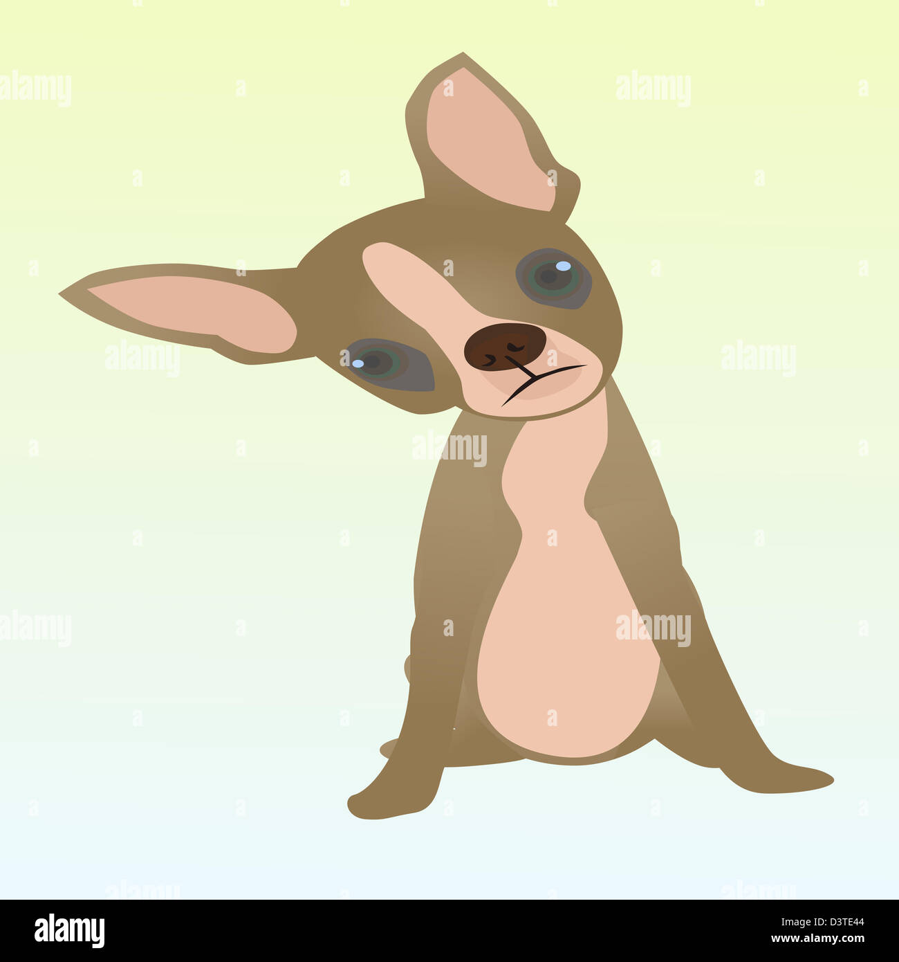 Vector of chihuahua puppy sitting and looking at camera Stock Photo - Alamy