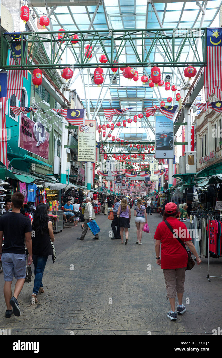 Street scene in Chinatown, Kuala Lumpur, Malaysia Stock Photo