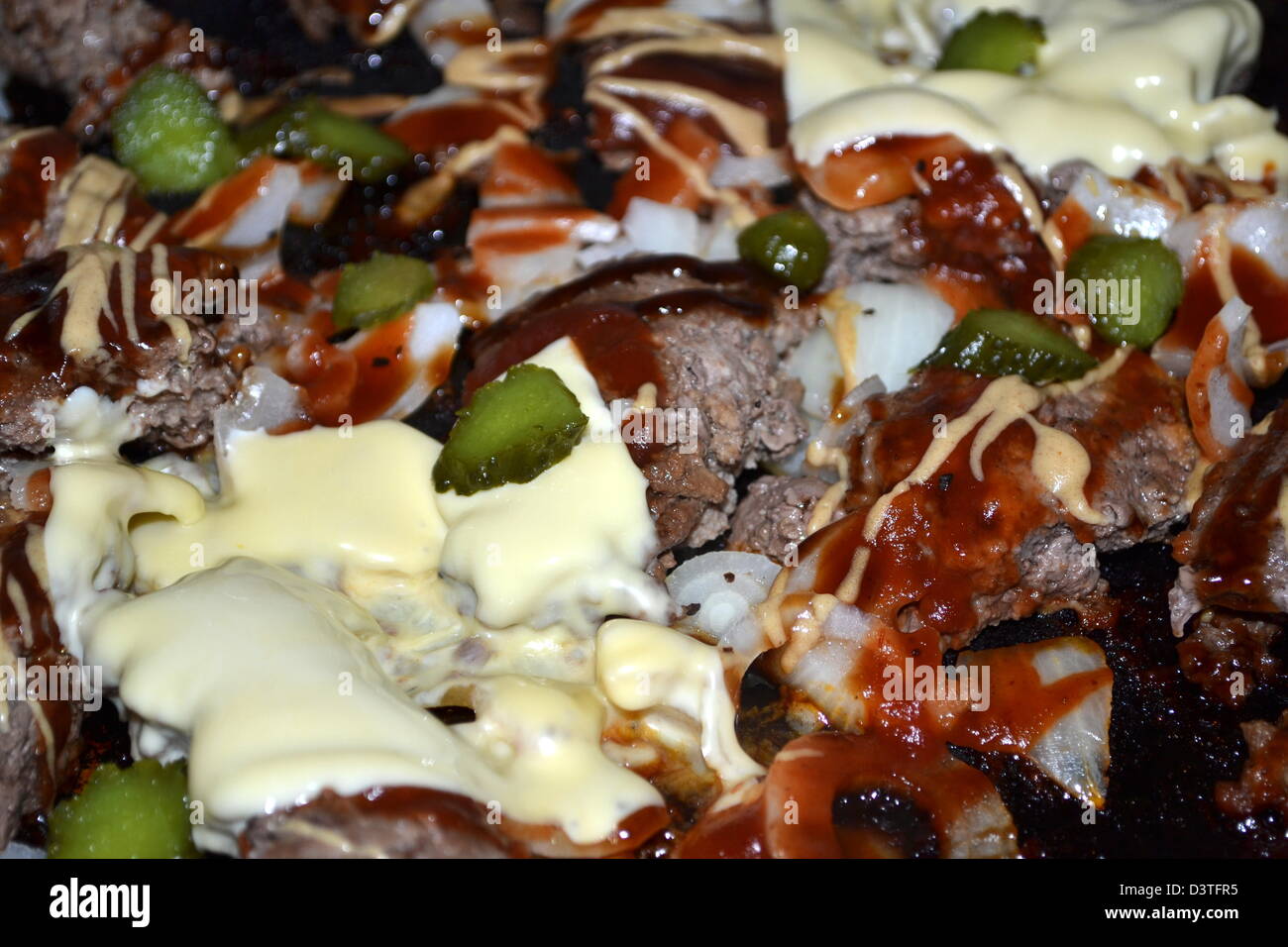 homemade burger filling Stock Photo Alamy