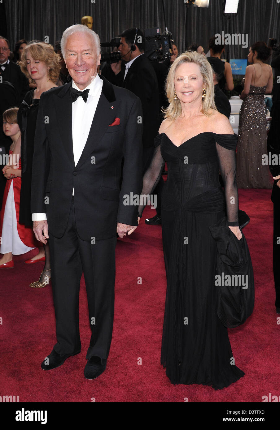 Los Angeles, California, USA. 24th February 2013.  CHRISTOPHER PLUMMER and wife ELAINE TAYLOR arrives on the red carpet for the 85th Academy Awards at the Dolby Theatre. (Credit Image: Credit:  Lisa O'Connor/ZUMAPRESS.com/Alamy Live News) Stock Photo