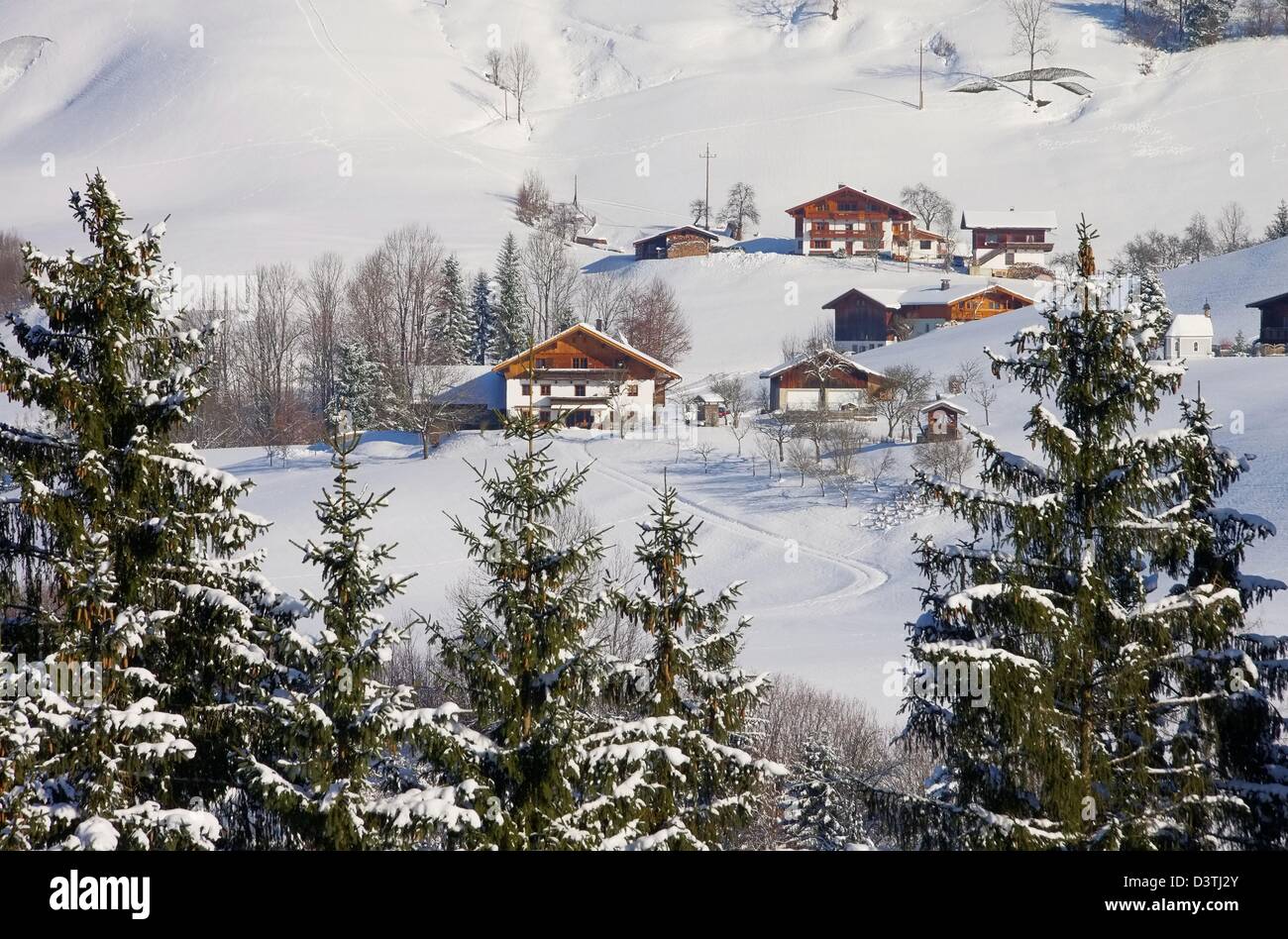 Alpen im Winter - Alps mountains in winter 02 Stock Photo