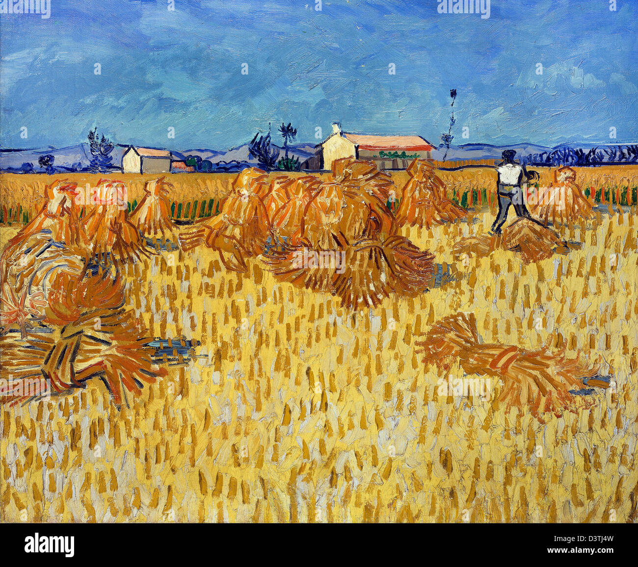 Vincent van Gogh, Corn Harvest in Provence 1888 Oil on canvas. Israel Museum, Jerusalem Stock Photo